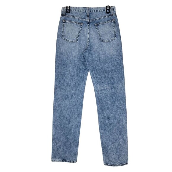 S by Serena Pinch Waist Jeans Womens 28 Button Fly Straight Leg Whiskering USA - Picture 2 of 10